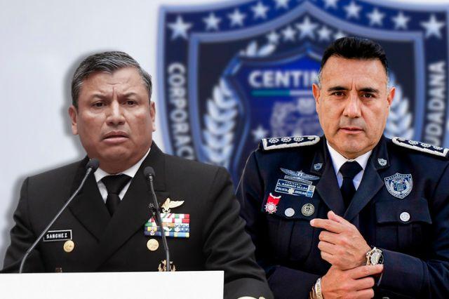 secretario de Seguridad Pública estatal, Francisco Sánchez González, y Alejandro Ramírez Ulloa 