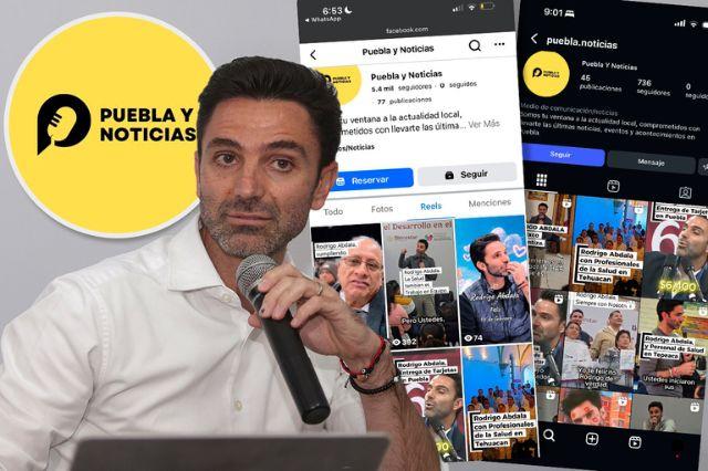Rodrigo Abdala al frente, detrás los anuncios pagados en meta