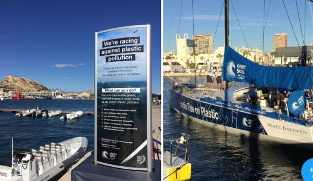 Con el lema “Nosotros estamos en la carrera contra la contaminación por plásticos” participa una de las 7 embarcaciones de la regata de veleros