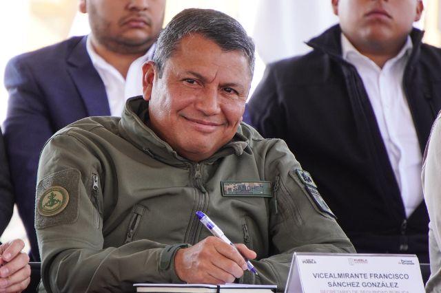 Vicealmirante Francisco Sánchez González, titular de la SSP en Puebla