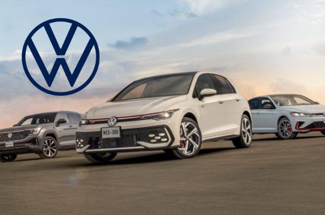 Autos Volkswagen y logo de la empresa