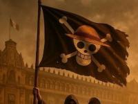 Jóvenes poblanos alzan bandera de One Piece en protesta nacional