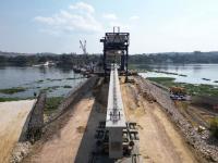 Construcción del puente de La Panga en la zona de Valsequillo