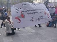 Protesta estudiantil frente a rectoría de la BUAP