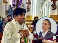 El sacerdote Marcelo Pérez Pérez, durante una misa en San Cristóbal de las Casas