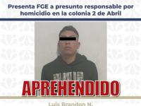 Luis Brandon N., presunto homicida de una mujer en Ignacio Zaragoza