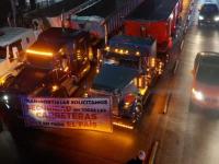 Bloqueo vial durante la noche 