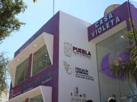Fachada de una Casa Violeta, ahora Casa Carmen Serdán