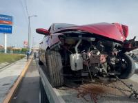Automóvil que chocó en el Periférico Ecológico el 6 de junio