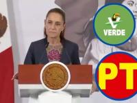 Sheinbaum arremete vs el Verde y PT por críticas a reforma electoral