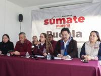 Comité Estatal de Morena en Puebla en conferencia de prensa