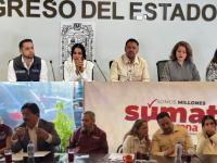 Diputados de Morena y comité de Morena