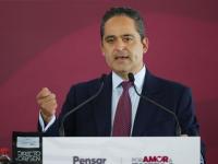Director del Comité de la Feria de Puebla, Juan Carlos Moreno Valle, en conferencia 