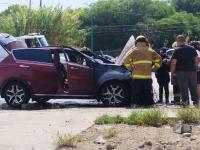 Camioneta se incendia
