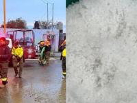 Tromba y granizo en Tlachichuca
