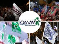 Logo del Igavim con banderas políticas alrededor 