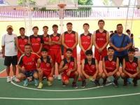 Equipo de baloncesto poblano del bachiller Vicente Suárez, en la Espartaqueada Deportiva Nacional  