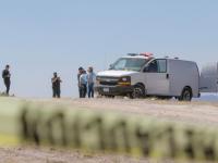 Escena de crimen en Puebla con cinta de seguridad en primer plano