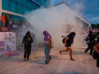 Agresión contra manifestantes desde la Fiscalía de Puebla