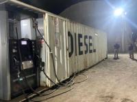 Contenedor decomisado que contenía hidrocarburo