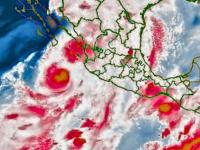 Imagen satelital del huracán Flossie en las costas del Pacífico mexicano