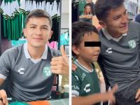 Futbolista poblano, sorprende a niño regalándole jersey del León
