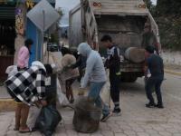 Recolección de basura en Tepanco 