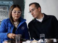 Genoveva Huerta y Mario Riestra, dirigentes del PAN en Puebla