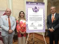 Pepe Chedraui, Zaira González Gómez y Kristian Hölge, representante de UNODC México 