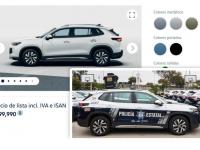 Camioneta Tiguan de VW y patrulla 