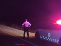 Patrulla y elemento de la Guardia Nacional en carretera