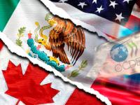 Banderas de México, Estados Unidos y Canadá