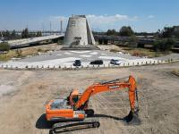Maquinaria en predio donde inicia obra del Paseo de Campeones
