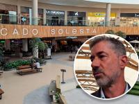 interior de plaza comercial Solesta con imagen de hombre 