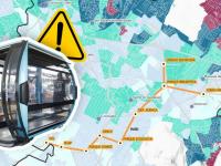Mapa del trazo del cablebus en Puebla