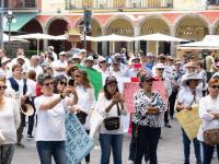 Protesta de poblanos en el zócalo 