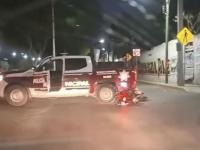 Patrulla atropella a motociclista 