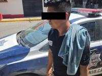 Patrulla choca en Tehuacán