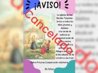 Suspenden la proyección de películas en la iglesia de San Nicolás Tolentino, por el robo del equipo 