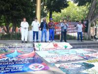 Pobladores de Xoxtla que se oponen a la perforación de un pozo de agua