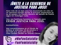 Familia de Joss exige justicia en Atlixco