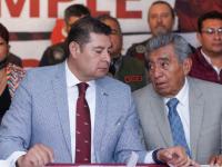 Gobernador Alejandro Armenta con Abraham Quiroz 