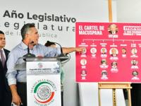 Alejandro 'Alito' Moreno presentando el Cártel Macuspana