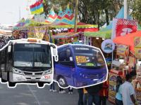 realiza un foto sobre el transpote publico que habra en la feria de Puebla con ampliaci{on de horario 