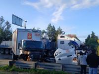 Choque en la autopista México-Puebla