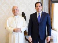 El papa León XI y Marco Rubio