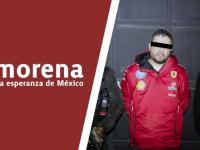 Logo de Morena; Diego Rivera, alcalde de Tequila, detenido