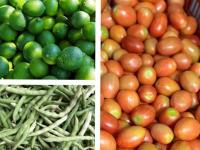 Limón, jitomate y ejote